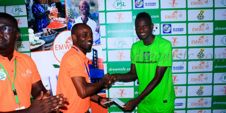 Lomotey honoured by Dreams FC Sponsor