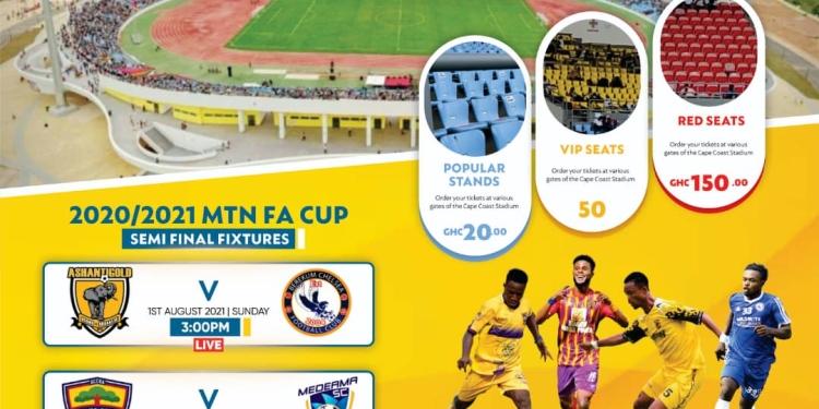 Gate fees for MTN FA Cup semi-final matches released