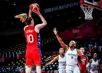 Nigeria Coach reacts after loss to USA in Tokyo 2020 Women’s Basketball Opener