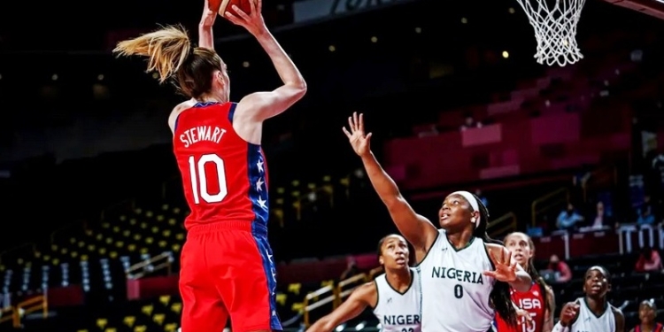 Nigeria Coach reacts after loss to USA in Tokyo 2020 Women’s Basketball Opener