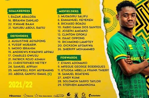 Kotoko announce 31-man squad for 2021/22 Ghana Premier League