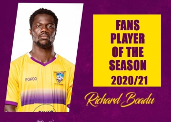 New Kotoko midfielder Richard Boadu voted Fans’ Player of the Year at Medeama