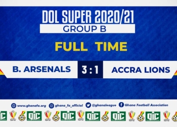 Division One League Super Cup: 10-man Berekum Arsenal beat Accra Lions to keep last 4 hopes alive