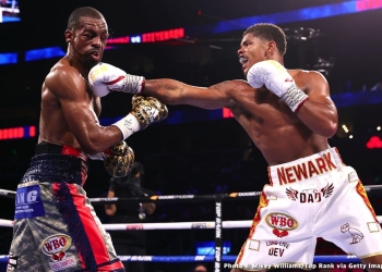 Shakur Stevenson calls out Oscar Valdez after stopping Jamel Herring