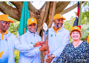 Nigeria Vice-President Osinbajo receives Queen’s Baton Relay in Aso Villa