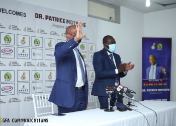 CAF President interacts with Sports Media in Accra