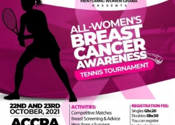 All Women’s Breast Cancer Awareness Tennis Tournament  2021 edition begins on October 22