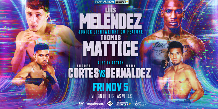 November 5: Luis Melendez-Thomas Mattice Junior Lightweight Showdown Added as Co-Feature to Mikaela Mayer-Maiva Hamadouche Card