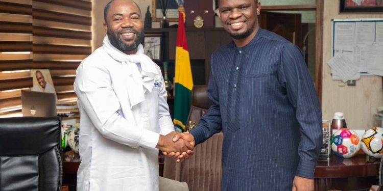 New African Paralympic Committee President Samson Deen meets Sports Minister