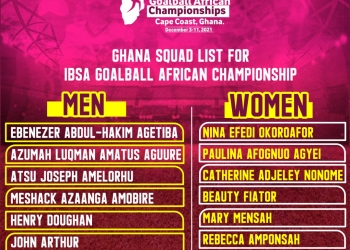 Ghana name strong squad ahead of Africa Goalball Championship in Cape Coast