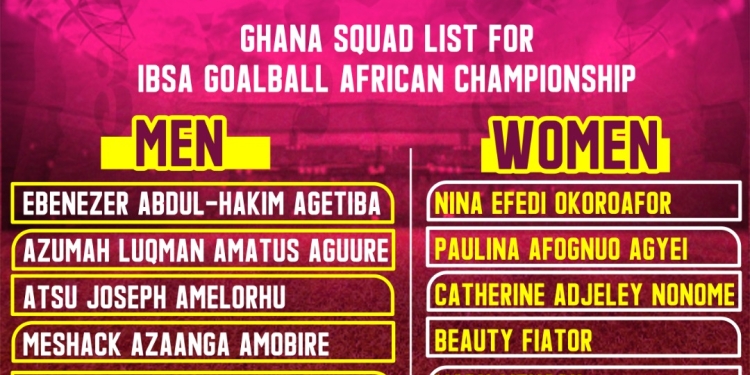 Ghana name strong squad ahead of Africa Goalball Championship in Cape Coast