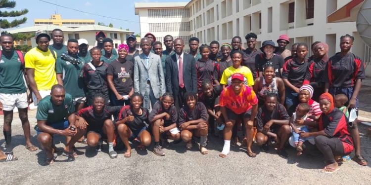 Representatives of NSA Boss visit Ghana Rugby team ahead of Rugby Africa Sevens Championship