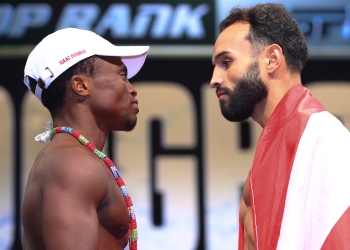 Dogboe, Diaz on weight for NABF featherweight title on Crawford-Porter