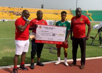 18 year old Isaac Oppong receives Kotoko player of the month award for November