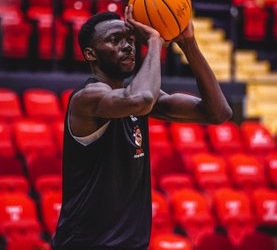 Amida Brimah trains with new team after touching down in Belgium