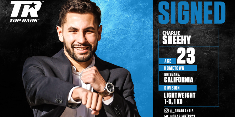 Rising Lightweight Star Charlie Sheehy Signs Promotional Contract with Top Rank