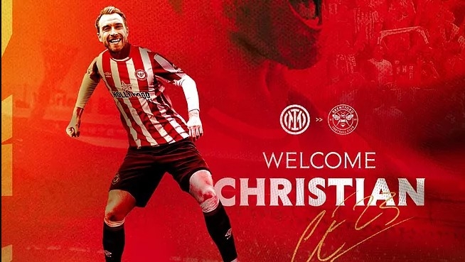 Official: Christian Eriksen signs for Brentford on deal until end of season