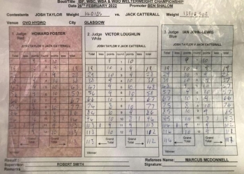 Josh Taylor vs Jack Catterall scorecards released to explain controversial result