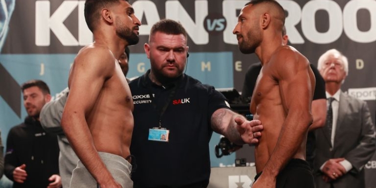 Amir Khan vs Kell Brook weigh-in results and reaction