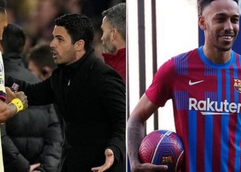 New Barcelona signing Aubameyang points finger at Arteta for Arsenal rift