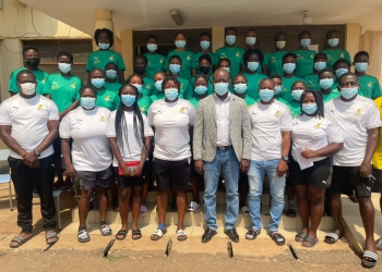 Ghana FA President visits Black Maidens in Prampram camp, urges them to grab their opportunity