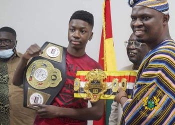 Joseph Awinongya Jr meets Sports Minister