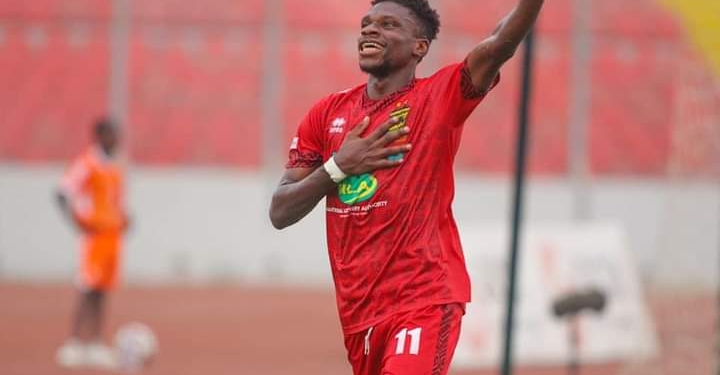 Frank Mbella hits treble as Asante Kotoko beat Accra Lions to stretch GPL lead