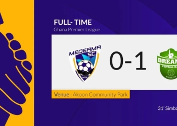 Simba strikes for Dreams to sink Medeama 1-0 in Tarkwa