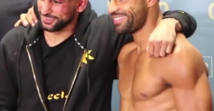 Kell Brook and Amir Khan embrace after fight amid mutual respect