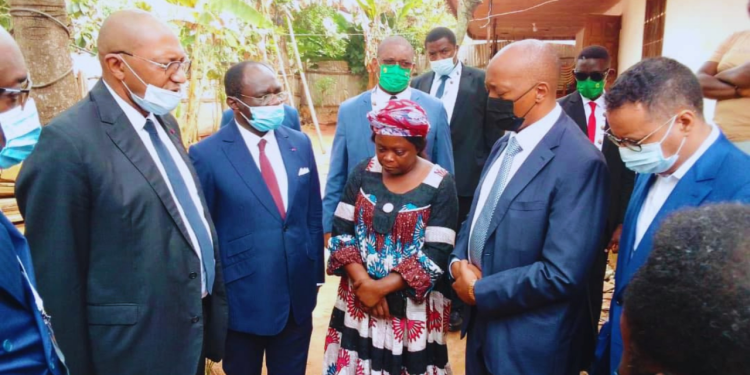 CAF President Dr Motsepe visits the homes of the families of Olembe Stadium tragedy in Yaounde
