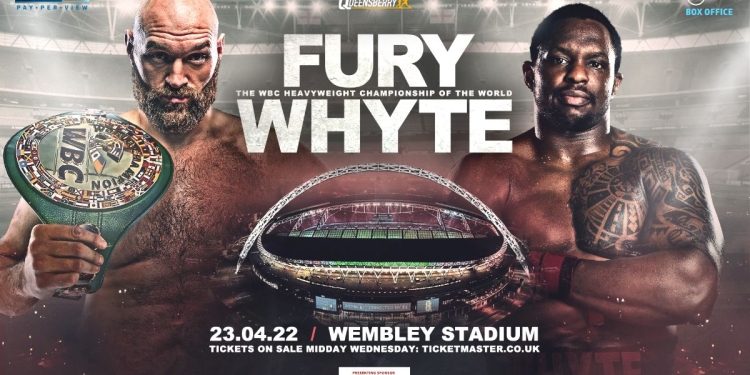 April 23: Heavyweight titans Tyson Fury and Dillian Whyte collide at Wembley Stadium