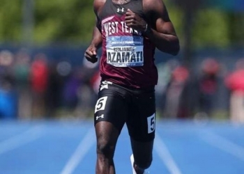 Ben Azamati sets new national 100m record at Texas Relays