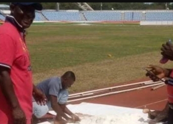 Repairs begin on battered Cape Coast Stadium pitch for Ghana vs Nigeria 2022 World Cup playoff
