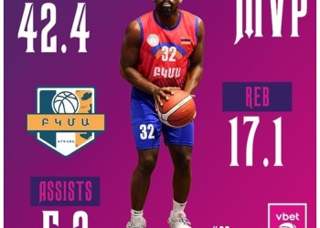 Denzel Mensah wins Player of the Month Award in Armenia Basketball League
