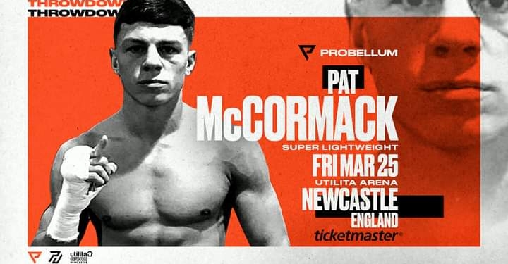 Pat McCormack to fight international opponent on professional debut