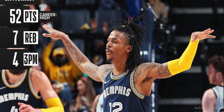 Ja Morant breaks own 2-day old Memphis Grizzlies record with 52 points