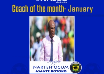 Kotoko gaffer Prosper Narteh Ogum named January coach of the month