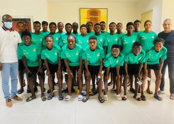 GFA President, Black Stars assistant coach Chris Hughton visit Black Maidens in camp