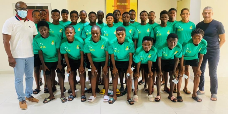 GFA President, Black Stars assistant coach Chris Hughton visit Black Maidens in camp