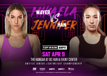 April 9: Mikaela Mayer returns to SoCal in homecoming defence of unified titles against Jennifer Han