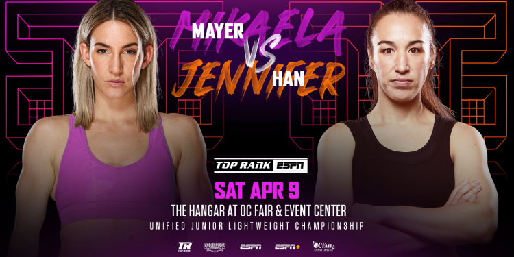 April 9: Mikaela Mayer returns to SoCal in homecoming defence of unified titles against Jennifer Han