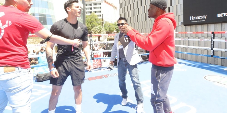 Ryan Garcia, Emmanuel Tagoe get into verbal altercation at open workouts