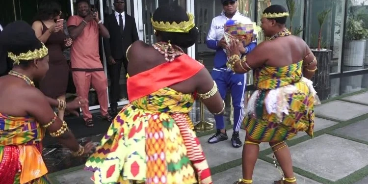 Asamoah Gyan welcomes Senegal legend El Hadji Diouf to Ghana for book launch