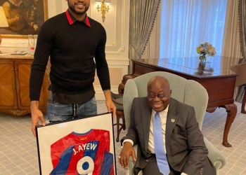 President Akufo-Addo meets Black Stars forward Jordan Ayew in London