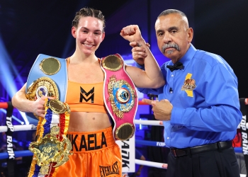 Unified champion Mikaela Mayer defeats Jennifer Han in homecoming title defence