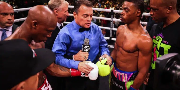 Keith Thurman reacts to Errol Spence’s victory over Yordenis Ugas