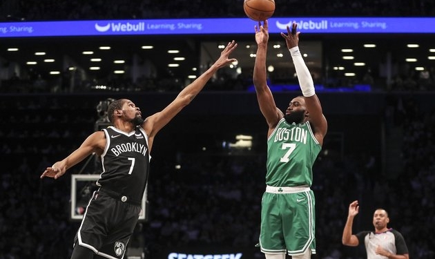 Tatum has 39 points, Durant limited to 16 as Celtics beat Nets for 3-0 series lead