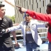 Ryan Garcia and Emmanuel Tagoe almost come to blows at Media Workout
