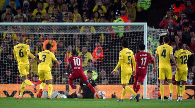 Liverpool beat Villarreal 2-0 in Champions League semi final first leg