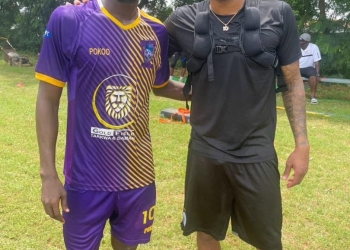 Ghana captain Andre Ayew trains with Medeama on holidays